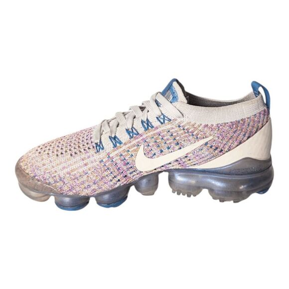 NIKE Air VaporMax Flyknit 3 "Desert Sand Vivid Purple" Running Shoes Size 7 - Picture 6 of 9